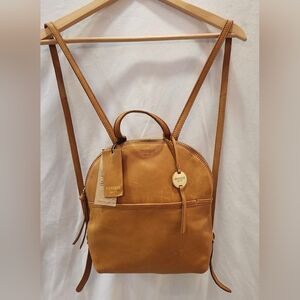 Margot Tan Leather Backpack